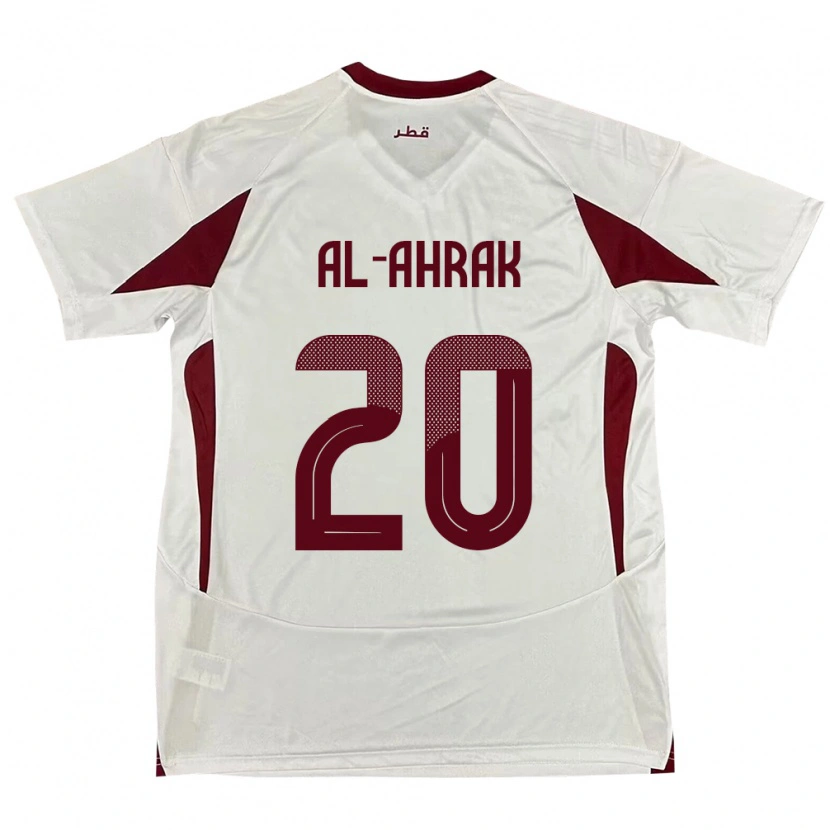 Danxen Barn Qatar Abdullah Al-Ahrak #20 Vit Bortatröja Matchtröjor 24-26 Tröjor T-Tröja