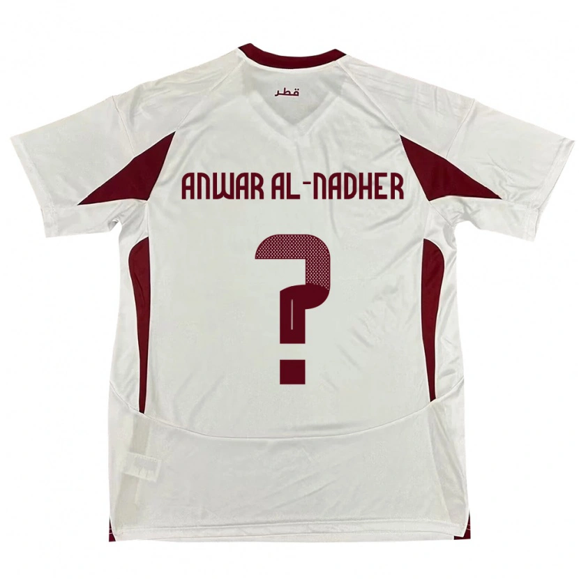 Danxen Barn Qatar Salman Anwar Al-Nadher #0 Vit Bortatröja Matchtröjor 24-26 Tröjor T-Tröja