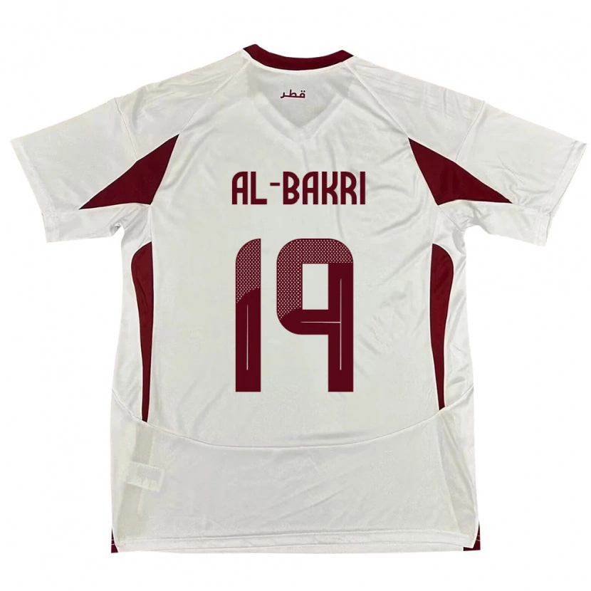 Danxen Barn Qatar Abdulaziz Al-Bakri #19 Vit Bortatröja Matchtröjor 24-26 Tröjor T-Tröja