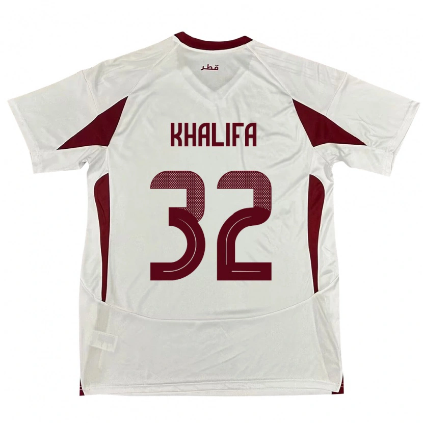 Danxen Barn Qatar Duana Khalifa #32 Vit Bortatröja Matchtröjor 24-26 Tröjor T-Tröja
