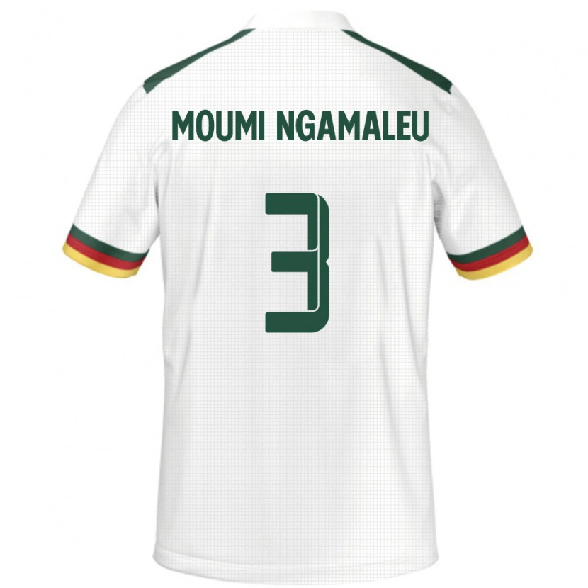 Danxen Barn Kamerun Nicolas Moumi Ngamaleu #3 Vit Bortatröja Matchtröjor 24-26 Tröjor T-Tröja