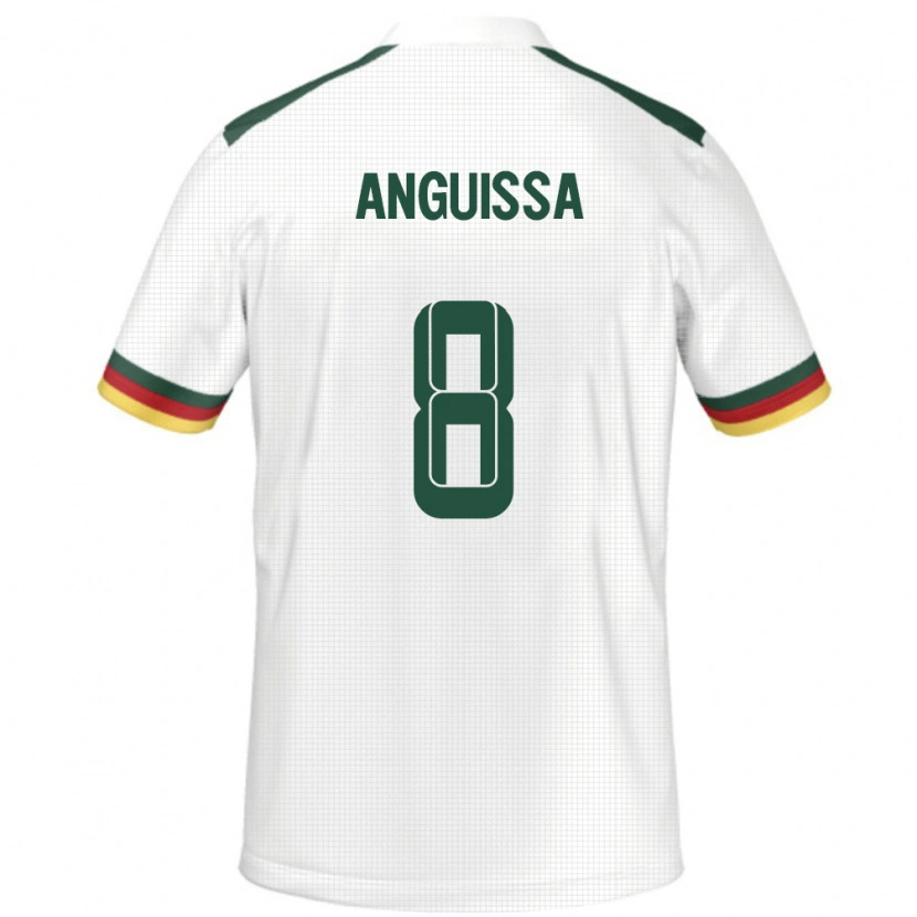 Danxen Barn Kamerun Frank Anguissa #8 Vit Bortatröja Matchtröjor 24-26 Tröjor T-Tröja