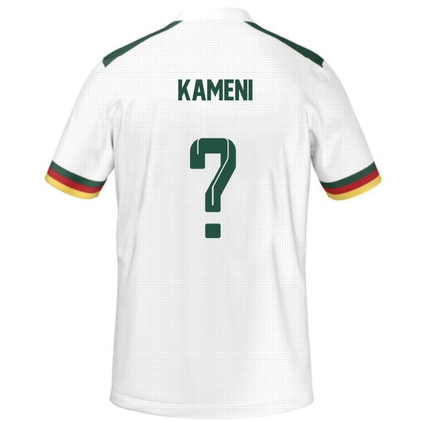 Danxen Barn Kamerun Junior Kameni #0 Vit Bortatröja Matchtröjor 24-26 Tröjor T-Tröja