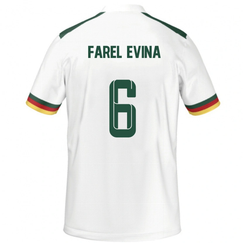 Danxen Barn Kamerun Sony Farel Evina #6 Vit Bortatröja Matchtröjor 24-26 Tröjor T-Tröja