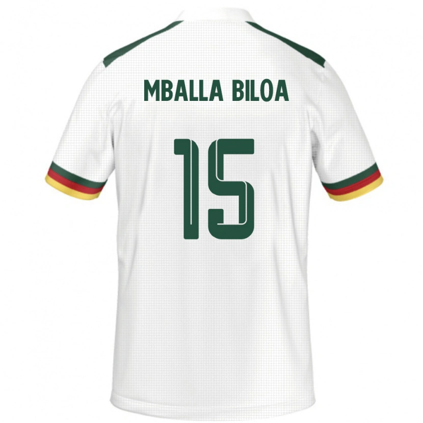 Danxen Barn Kamerun Jules Victor Mballa Biloa #15 Vit Bortatröja Matchtröjor 24-26 Tröjor T-Tröja