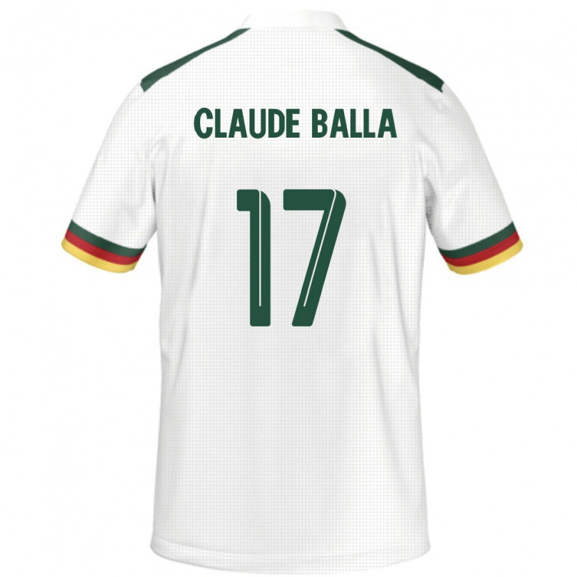 Danxen Barn Kamerun Henri Claude Balla #17 Vit Bortatröja Matchtröjor 24-26 Tröjor T-Tröja