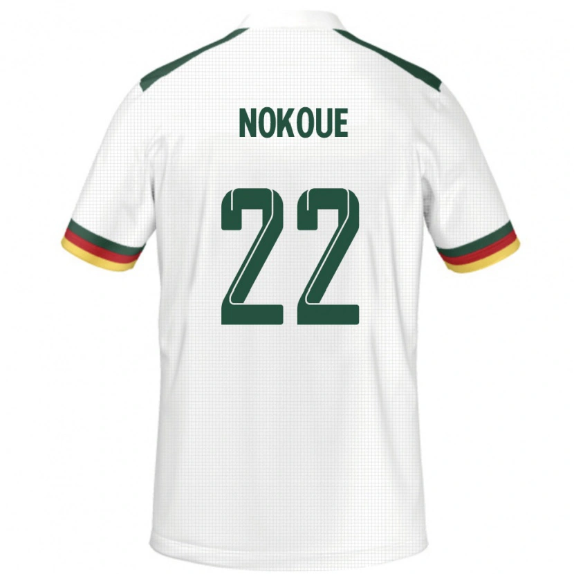 Danxen Barn Kamerun Bryan Nokoue #22 Vit Bortatröja Matchtröjor 24-26 Tröjor T-Tröja