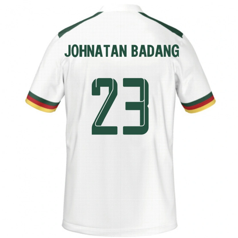 Danxen Barn Kamerun Cédric Johnatan Badang #23 Vit Bortatröja Matchtröjor 24-26 Tröjor T-Tröja