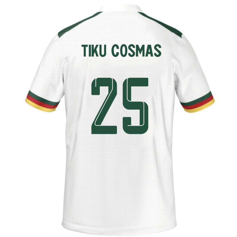 Danxen Barn Kamerun Ayuck Tiku Cosmas #25 Vit Bortatröja Matchtröjor 24-26 Tröjor T-Tröja