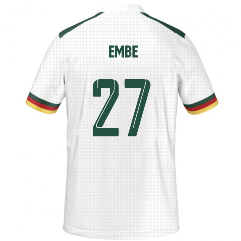 Danxen Barn Kamerun Eric Embe #27 Vit Bortatröja Matchtröjor 24-26 Tröjor T-Tröja