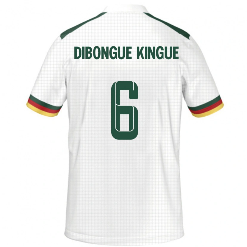 Danxen Barn Kamerun Gael Dibongue Kingue #6 Vit Bortatröja Matchtröjor 24-26 Tröjor T-Tröja