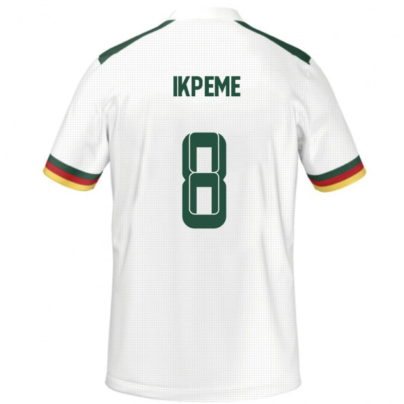 Danxen Barn Kamerun Stephan Ikpeme #8 Vit Bortatröja Matchtröjor 24-26 Tröjor T-Tröja