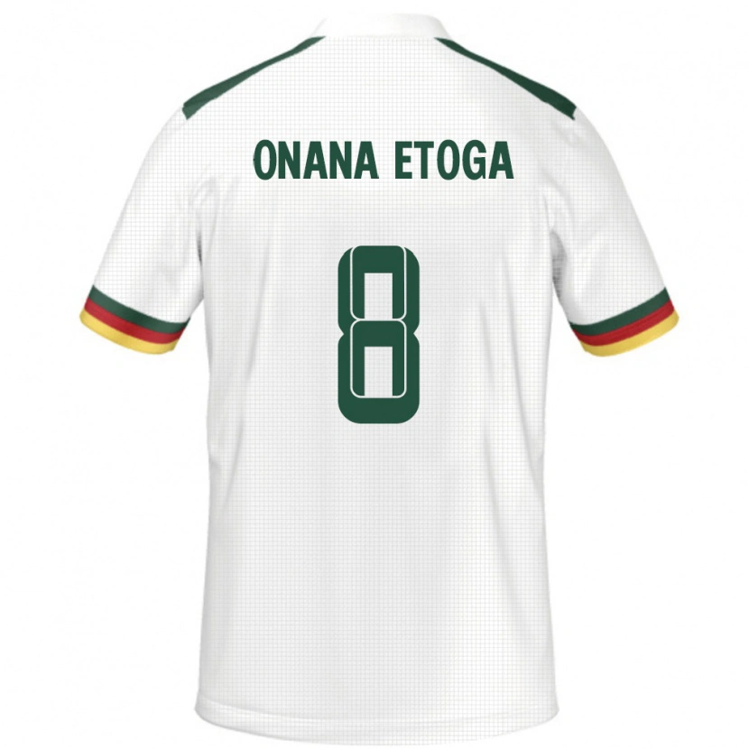 Danxen Barn Kamerun Loic Onana Etoga #8 Vit Bortatröja Matchtröjor 24-26 Tröjor T-Tröja