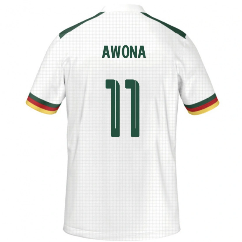 Danxen Barn Kamerun Aurelle Awona #11 Vit Bortatröja Matchtröjor 24-26 Tröjor T-Tröja