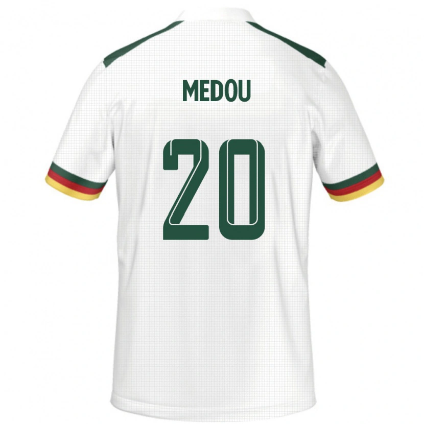Danxen Barn Kamerun Marc Medou #20 Vit Bortatröja Matchtröjor 24-26 Tröjor T-Tröja