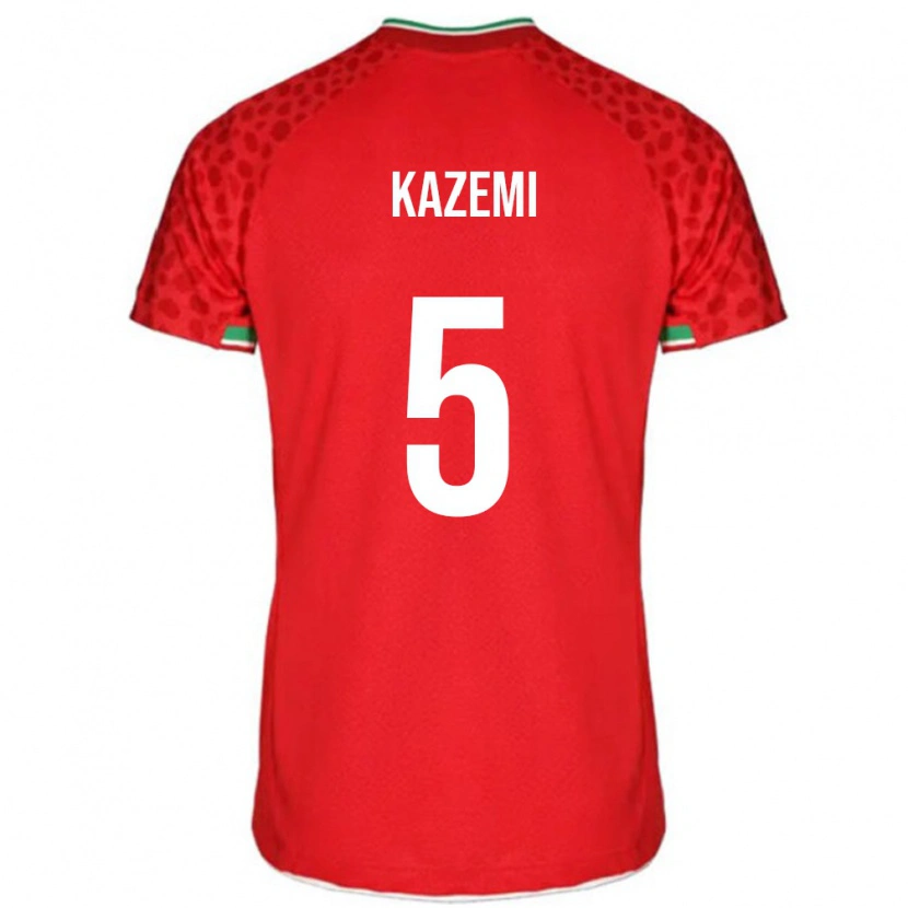 Danxen Barn Iran Abolfazl Kazemi #5 Röd Bortatröja Matchtröjor 24-26 Tröjor T-Tröja