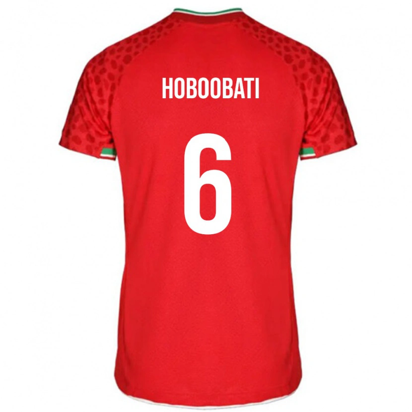 Danxen Barn Iran Samir Hoboobati #6 Röd Bortatröja Matchtröjor 24-26 Tröjor T-Tröja