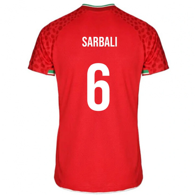 Danxen Barn Iran Zahra Sarbali #6 Röd Bortatröja Matchtröjor 24-26 Tröjor T-Tröja