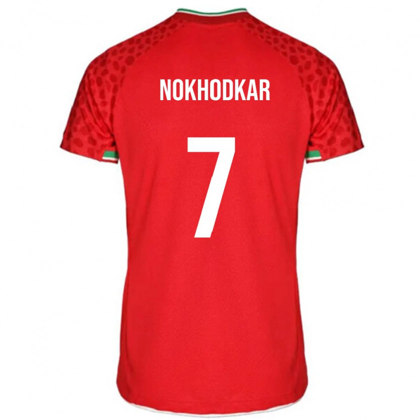 Danxen Barn Iran Hossein Nokhodkar #7 Röd Bortatröja Matchtröjor 24-26 Tröjor T-Tröja