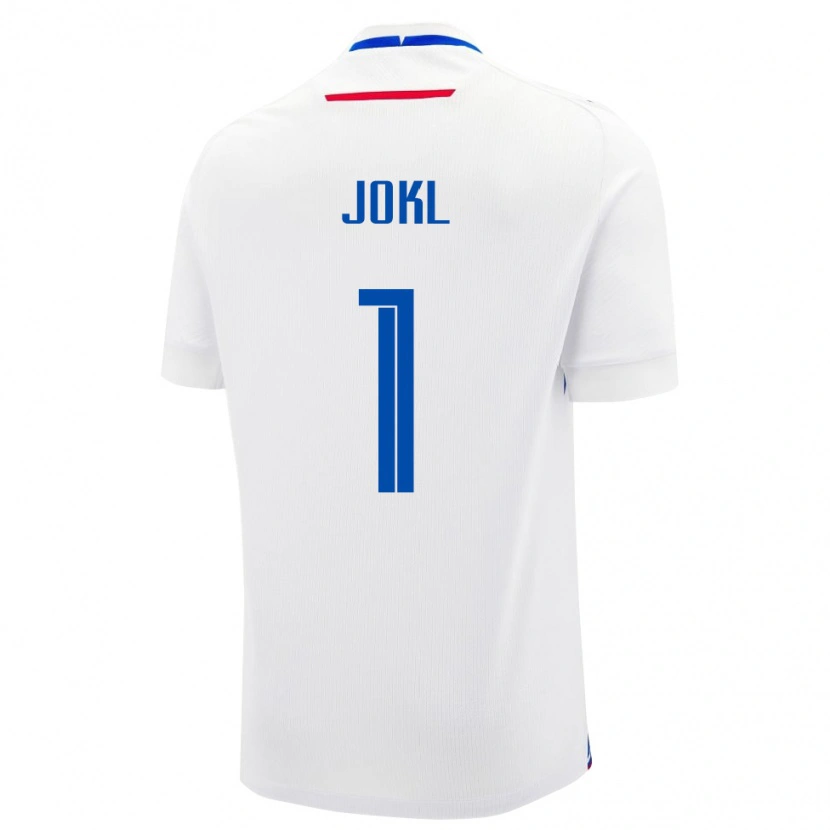 Danxen Barn Slovakien Jakub Jokl #1 Vit Bortatröja Matchtröjor 24-26 Tröjor T-Tröja