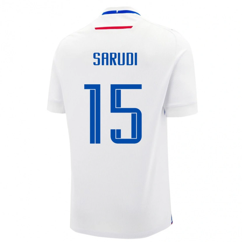 Danxen Barn Slovakien Samuel Sarudi #15 Vit Bortatröja Matchtröjor 24-26 Tröjor T-Tröja