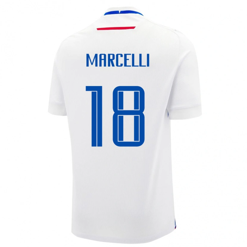 Danxen Barn Slovakien Nino Marcelli #18 Vit Bortatröja Matchtröjor 24-26 Tröjor T-Tröja