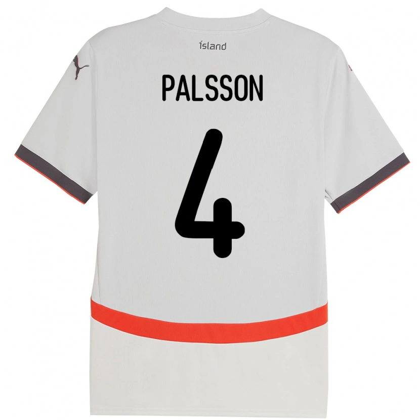 Danxen Barn Island Victor Pálsson #4 Vit Bortatröja Matchtröjor 24-26 Tröjor T-Tröja
