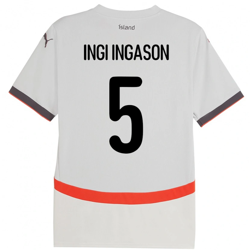 Danxen Barn Island Sverrir Ingi Ingason #5 Vit Bortatröja Matchtröjor 24-26 Tröjor T-Tröja