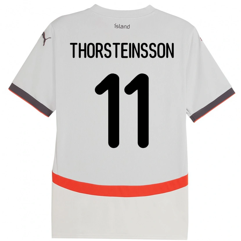 Danxen Barn Island Jón Dagur Thorsteinsson #11 Vit Bortatröja Matchtröjor 24-26 Tröjor T-Tröja