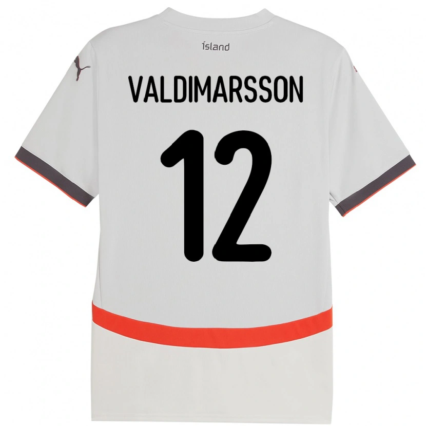 Danxen Barn Island Hákon Rafn Valdimarsson #12 Vit Bortatröja Matchtröjor 24-26 Tröjor T-Tröja
