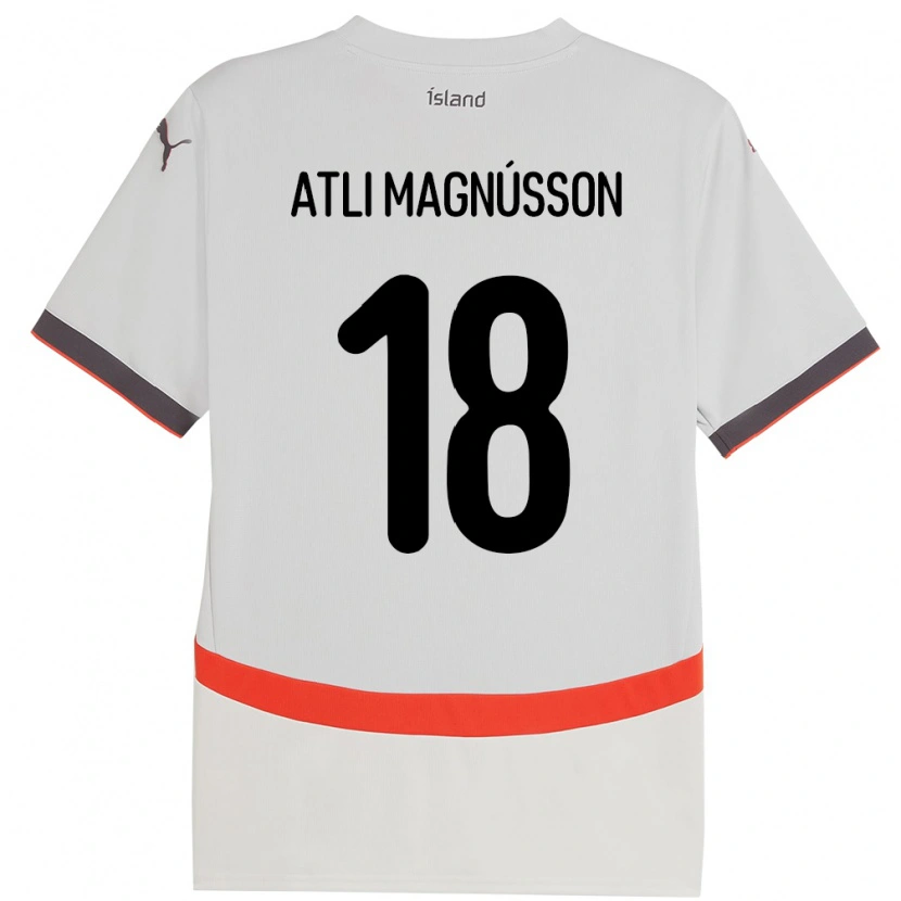 Danxen Barn Island Saevar Atli Magnússon #18 Vit Bortatröja Matchtröjor 24-26 Tröjor T-Tröja