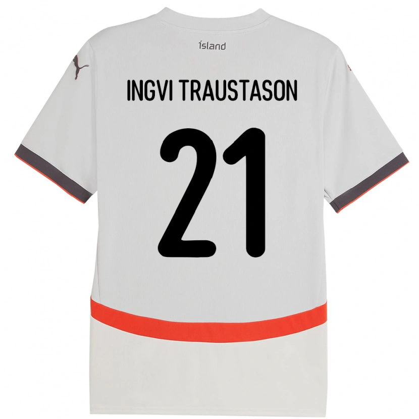 Danxen Barn Island Arnór Ingvi Traustason #21 Vit Bortatröja Matchtröjor 24-26 Tröjor T-Tröja
