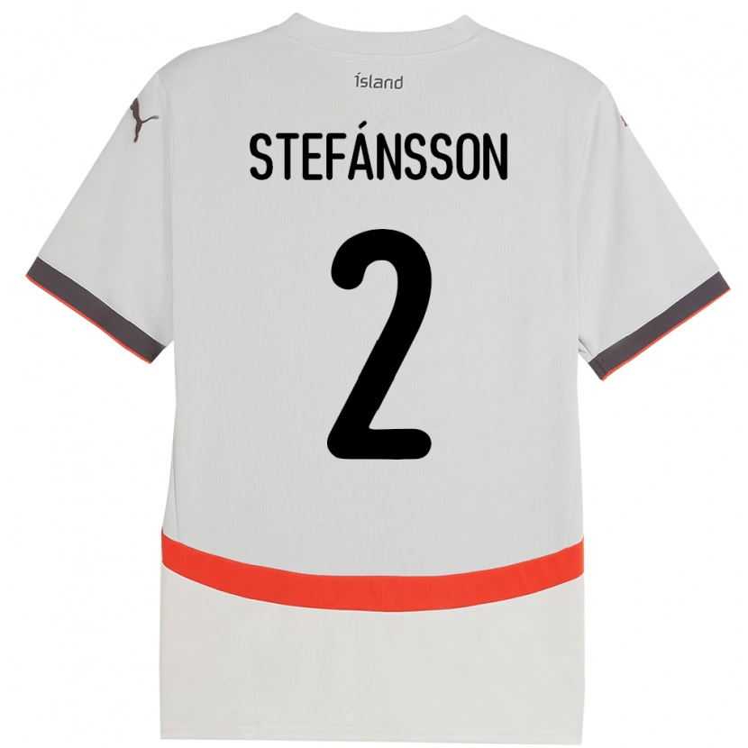 Danxen Barn Island Stefán Gísli Stefánsson #2 Vit Bortatröja Matchtröjor 24-26 Tröjor T-Tröja