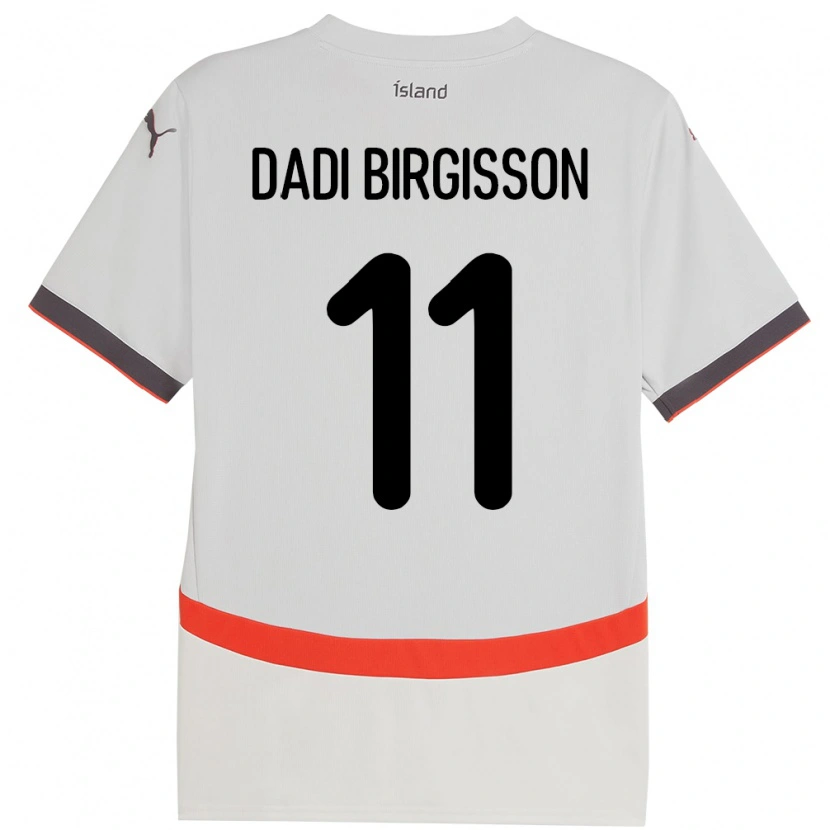 Danxen Barn Island Adolf Dadi Birgisson #11 Vit Bortatröja Matchtröjor 24-26 Tröjor T-Tröja