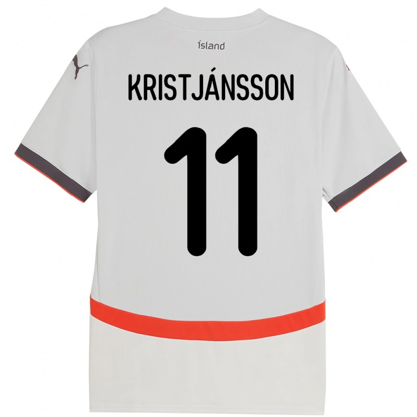 Danxen Barn Island Tómas Óli Kristjánsson #11 Vit Bortatröja Matchtröjor 24-26 Tröjor T-Tröja
