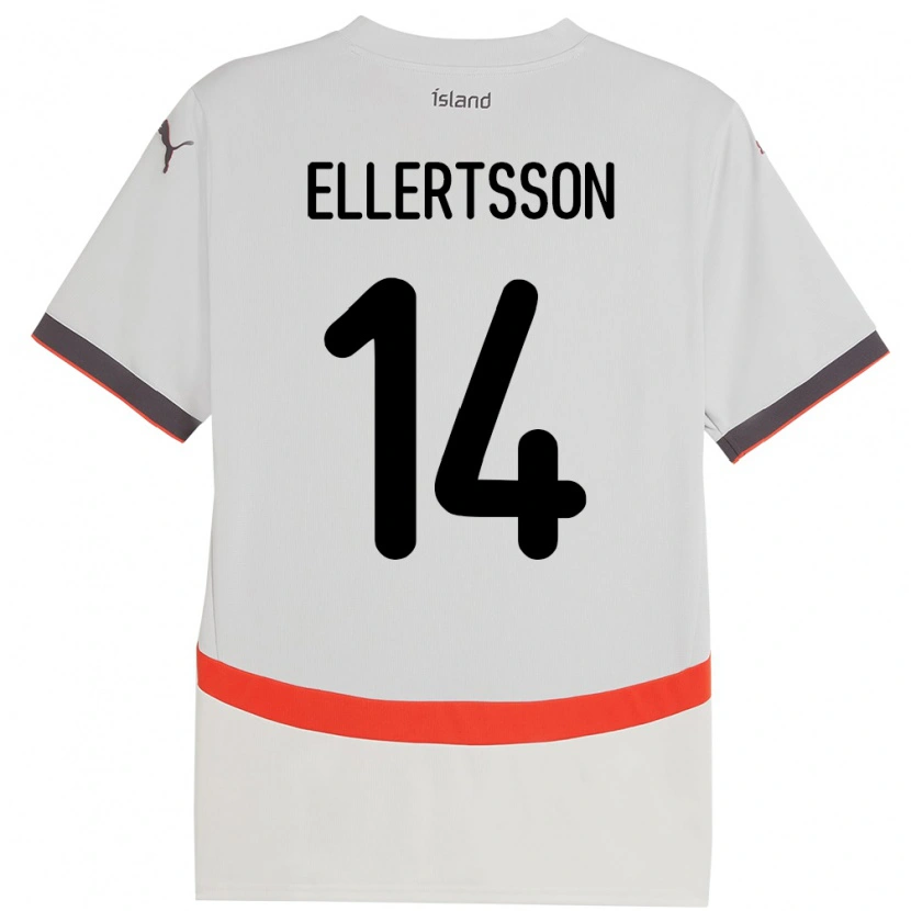 Danxen Barn Island Styrmir Jóhann Ellertsson #14 Vit Bortatröja Matchtröjor 24-26 Tröjor T-Tröja