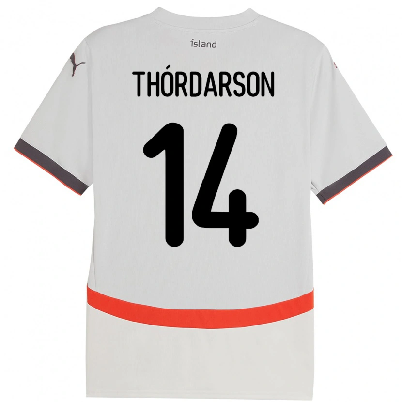Danxen Barn Island Ódinn Sturla Thórdarson #14 Vit Bortatröja Matchtröjor 24-26 Tröjor T-Tröja