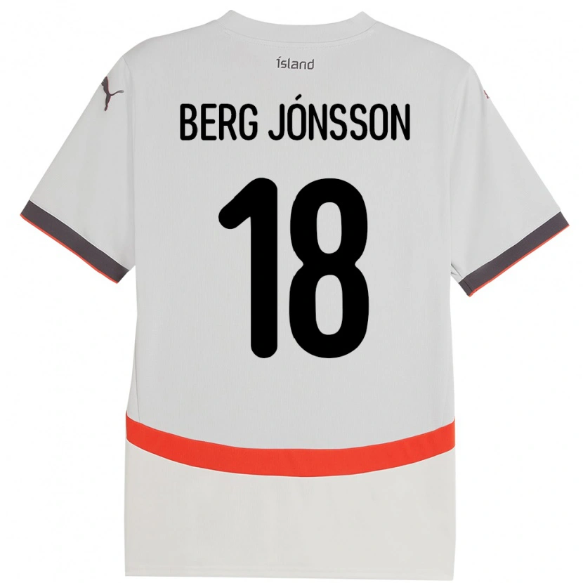 Danxen Barn Island Dadi Berg Jónsson #18 Vit Bortatröja Matchtröjor 24-26 Tröjor T-Tröja