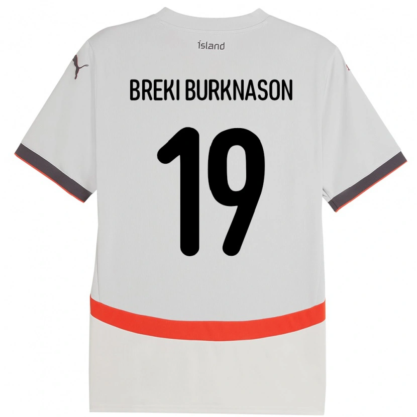 Danxen Barn Island Birnir Breki Burknason #19 Vit Bortatröja Matchtröjor 24-26 Tröjor T-Tröja