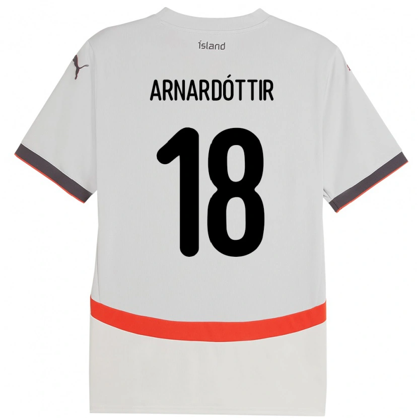Danxen Barn Island Guðrún Arnardóttir #18 Vit Bortatröja Matchtröjor 24-26 Tröjor T-Tröja