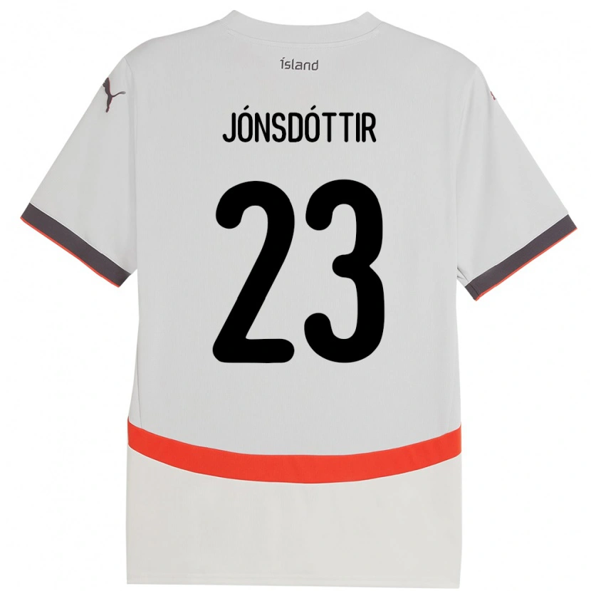 Danxen Barn Island Sveindís Jane Jónsdóttir #23 Vit Bortatröja Matchtröjor 24-26 Tröjor T-Tröja