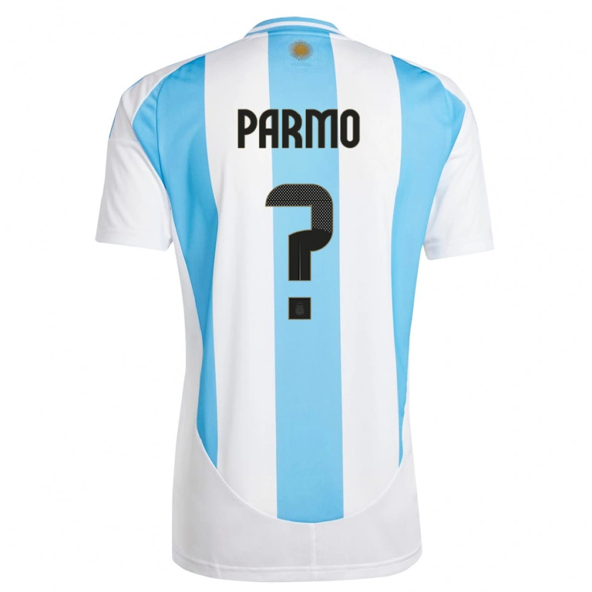 Danxen Män Argentina Tomás Parmo #0 Vit Blå Hemmatröja Matchtröjor 24-26 Tröjor T-Tröja