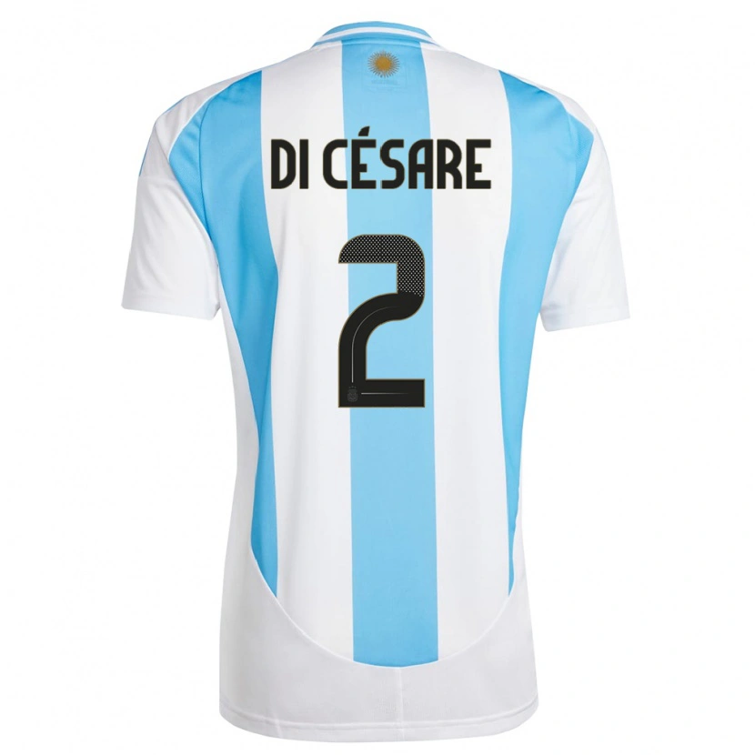 Danxen Män Argentina Marco Di Césare #2 Vit Blå Hemmatröja Matchtröjor 24-26 Tröjor T-Tröja