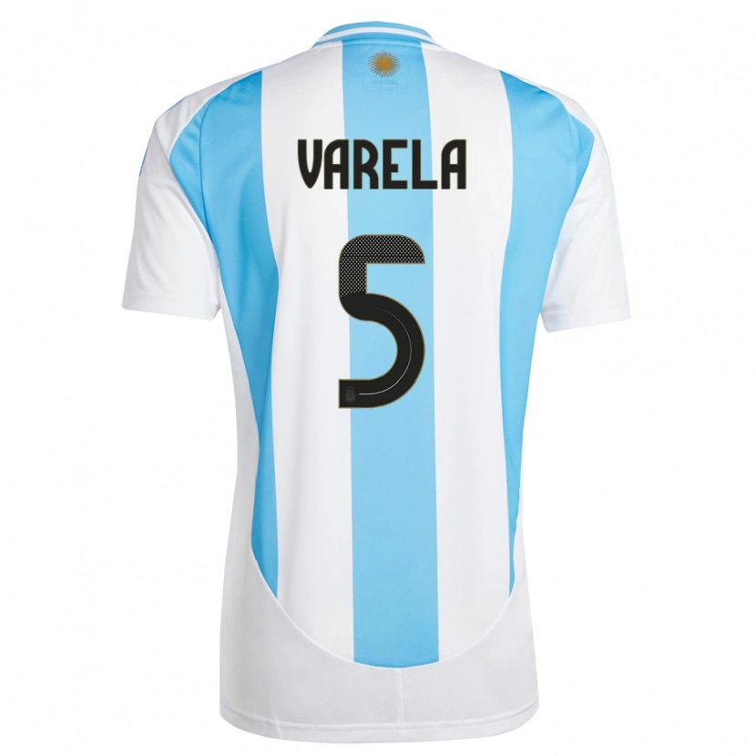 Danxen Män Argentina Alan Varela #5 Vit Blå Hemmatröja Matchtröjor 24-26 Tröjor T-Tröja