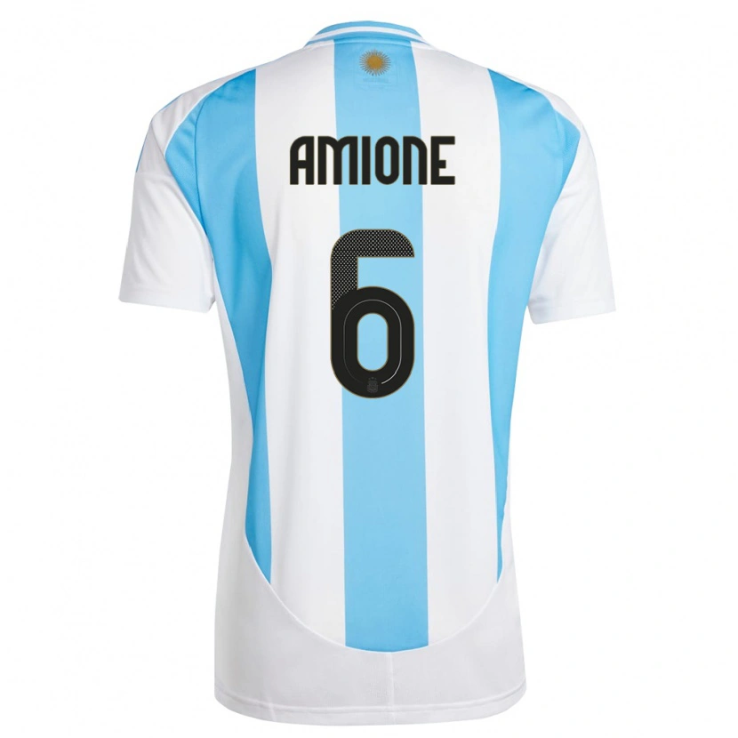 Danxen Män Argentina Bruno Amione #6 Vit Blå Hemmatröja Matchtröjor 24-26 Tröjor T-Tröja