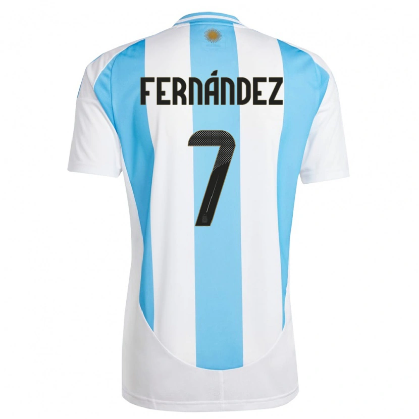Danxen Män Argentina Thiago Fernández #7 Vit Blå Hemmatröja Matchtröjor 24-26 Tröjor T-Tröja