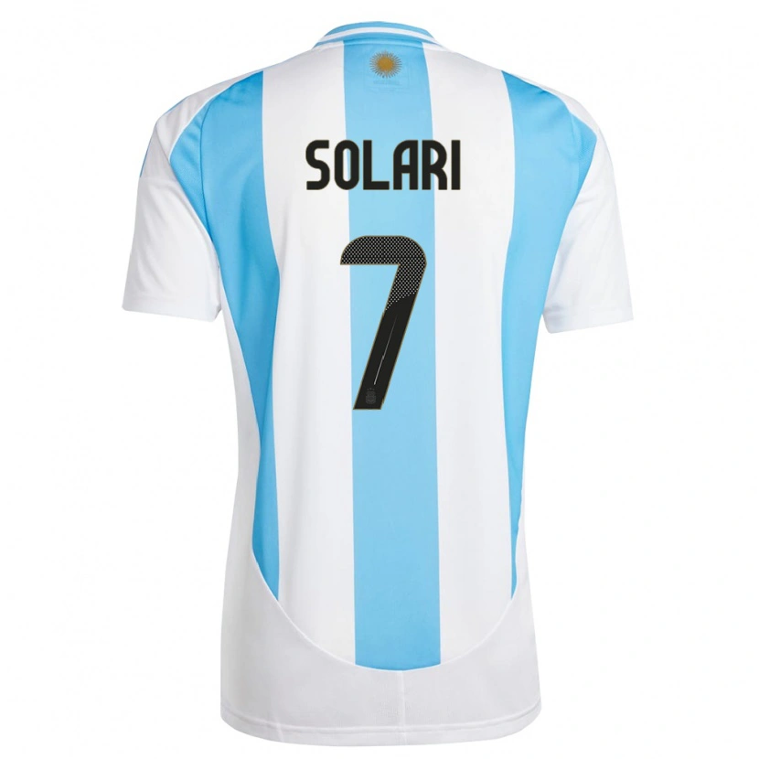 Danxen Män Argentina Pablo Solari #7 Vit Blå Hemmatröja Matchtröjor 24-26 Tröjor T-Tröja