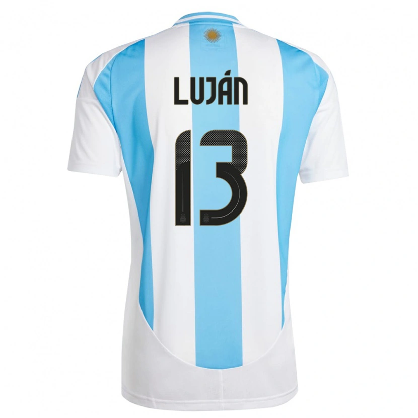 Danxen Män Argentina Gonzalo Luján #13 Vit Blå Hemmatröja Matchtröjor 24-26 Tröjor T-Tröja
