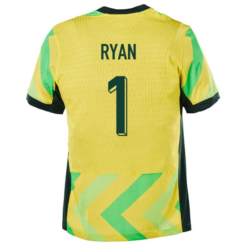 Danxen Män Australien Mathew Ryan #1 Gyllene Hemmatröja Matchtröjor 24-26 Tröjor T-Tröja