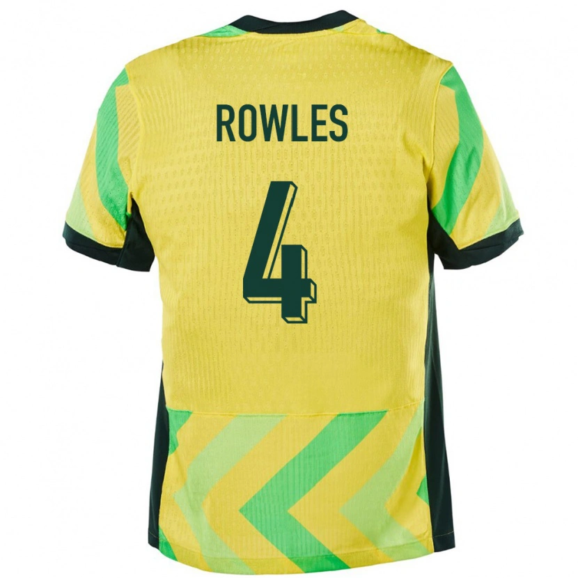 Danxen Män Australien Kye Rowles #4 Gyllene Hemmatröja Matchtröjor 24-26 Tröjor T-Tröja